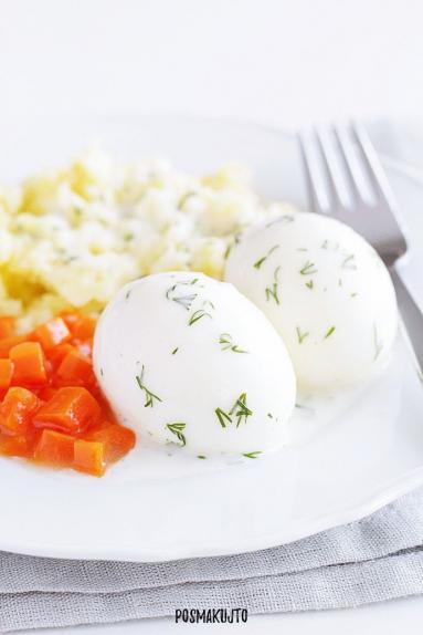 Zdjęcie - Jajka w sosie koperkowym - Przepisy kulinarne ze zdjęciami