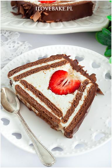 Zdjęcie - Ciasto chatka puchatka z truskawkami - Przepisy kulinarne ze zdjęciami