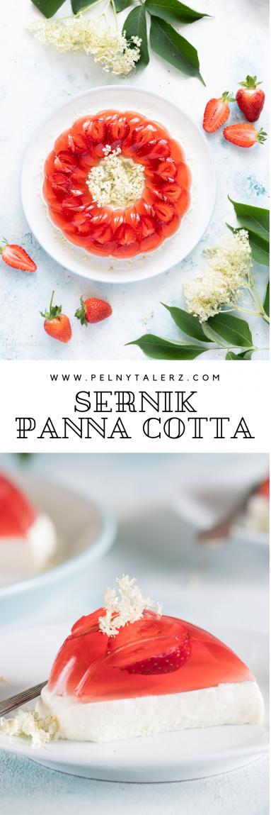 Zdjęcie - Sernik panna cotta z truskawkami - Przepisy kulinarne ze zdjęciami