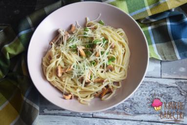 Zdjęcie - Spaghetti z kurkami  - pyszne - Przepisy kulinarne ze zdjęciami