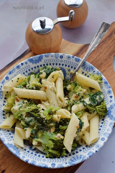 Zdjęcie - Makaron z brokułami w sosie serowo – śmietanowym - Przepisy kulinarne ze zdjęciami