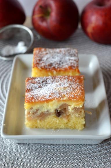 Zdjęcie - Cytrynowe ciasto z serem i jabłkami - Przepisy kulinarne ze zdjęciami