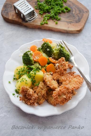 Zdjęcie - Boczniaki w panierce z warzywami - wegetariański obiad - Napiecyku - Przepisy kulinarne ze zdjęciami
