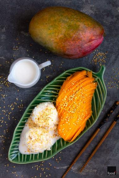 Zdjęcie - Mango sticky rice – kleisty ryż z mango i mlekiem kokosowym - Przepisy kulinarne ze zdjęciami