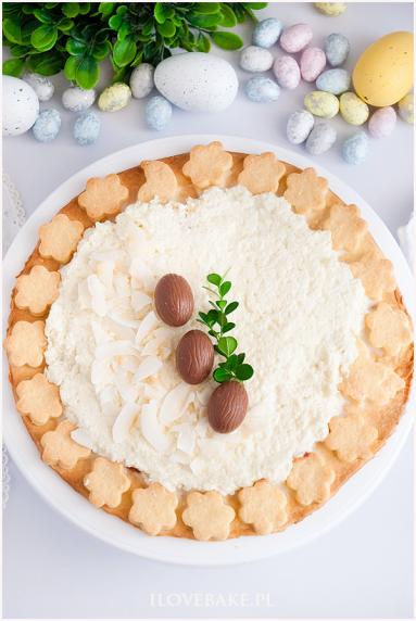 Zdjęcie - Mazurek kokosowy z białą czekoladą - Przepisy kulinarne ze zdjęciami