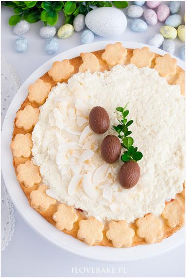 Zdjęcie - Mazurek kokosowy z białą czekoladą - Przepisy kulinarne ze zdjęciami