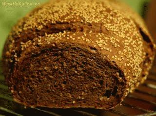 Zdjęcie - Ciemny chleb z sezamem - Przepisy kulinarne ze zdjęciami