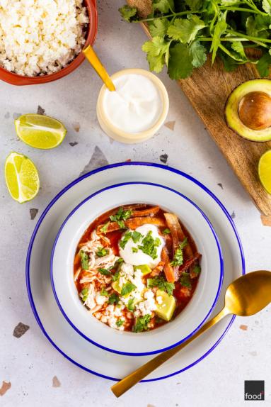 Zdjęcie - Sopa azteca (sopa de tortilla) – meksykańska pomidorowa - Przepisy kulinarne ze zdjęciami