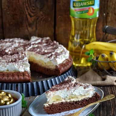 Zdjęcie - Ciasto czekoladowe z karmelem i bananami - Przepisy kulinarne ze zdjęciami