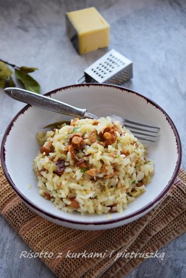 Zdjęcie - Łatwe risotto z kurkami - Napiecyku - Przepisy kulinarne ze zdjęciami