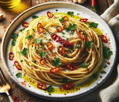 Zdjęcie - Spaghetti Aglio e Olio: włoska prostota w najlepszym wydaniu - Przepisy kulinarne ze zdjęciami