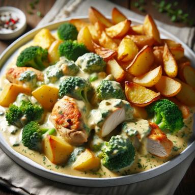 Zdjęcie - Szybki Kurczak z Brokułami w sosie serowo - śmietanowym: Idealny na Zdrowy Obiad - Przepisy kulinarne ze zdjęciami
