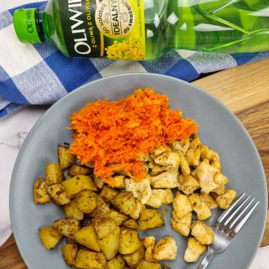 Zdjęcie - Prosty obiad z kurczaka, ziemniaków i marchewki - Przepisy kulinarne ze zdjęciami