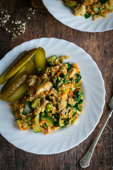 Zdjęcie - Kaszotto z rybą i warzywami - Przepisy kulinarne ze zdjęciami