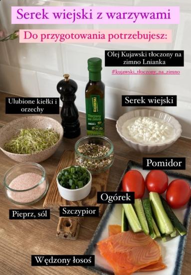 Zdjęcie - Serek wiejski z warzywami - Przepisy kulinarne ze zdjęciami