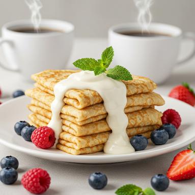 Zdjęcie - Przepis na Bajeczne Naleśniki z Mascarpone i Owocami Leśnymi - Przepisy kulinarne ze zdjęciami