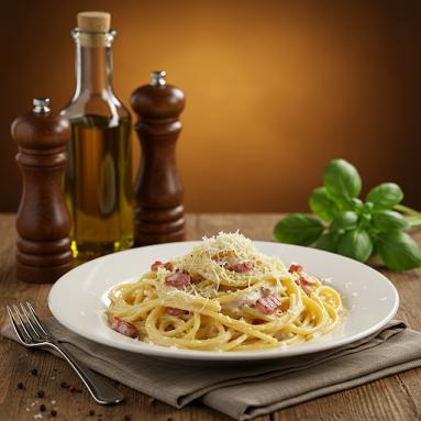 Zdjęcie - Przepis na Makaron z sosem carbonara (20 minut) - Przepisy kulinarne ze zdjęciami