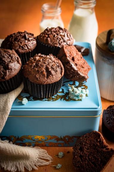 Zdjęcie - Muffinki czekoladowe z air fryera - Przepisy kulinarne ze zdjęciami