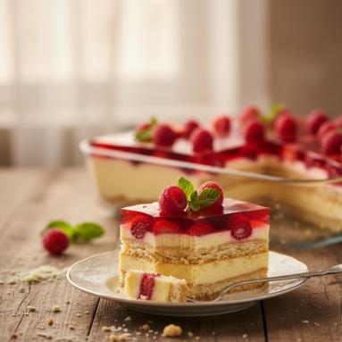 Zdjęcie - Ciasto "Estella" (Warstwowe, z Galaretką) &#8211;  Deser, Który Podbije Twoje Serce! - Przepisy kulinarne ze zdjęciami