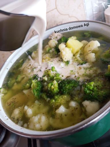 Zdjęcie: Zupa kalafiorowa z brokułem na skrzydełkach drobiowych Zdjęcie - Zupa kalafiorowa z brokułem na skrzydełkach drobiowych - Przepisy kulinarne ze zdjęciami