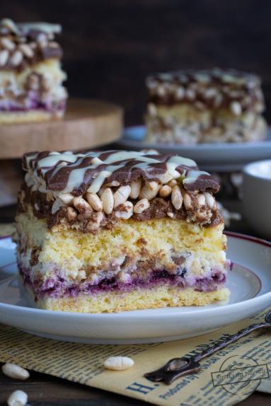 Zdjęcie - Ciasto &bdquo;Słodka pokusa&rdquo; z ryżem preparowanym - Przepisy kulinarne ze zdjęciami