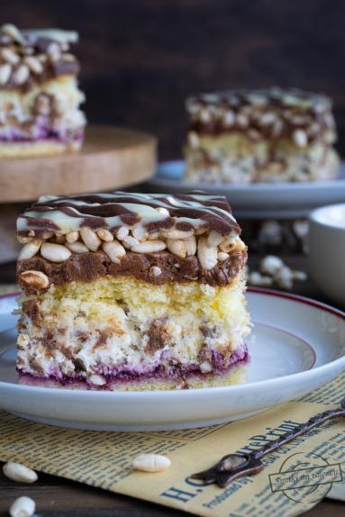 Zdjęcie - Ciasto &bdquo;Słodka pokusa&rdquo; z ryżem preparowanym - Przepisy kulinarne ze zdjęciami