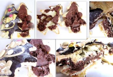 Zdjęcie: Choinki czekoladowe z ciasta francuskiego Zdjęcie - Choinki czekoladowe z ciasta francuskiego - Przepisy kulinarne ze zdjęciami