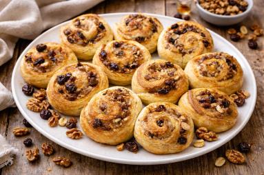 Zdjęcie: Rolsy drożdżowe z bakaliami Zdjęcie - Rolsy drożdżowe z bakaliami - Przepisy kulinarne ze zdjęciami