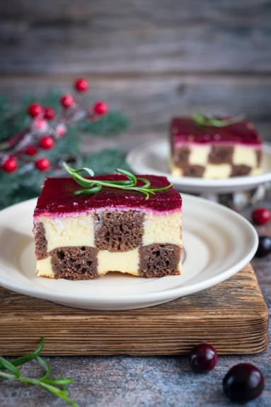 Zdjęcie - Sernik &bdquo;Szachownica&rdquo; - Przepisy kulinarne ze zdjęciami