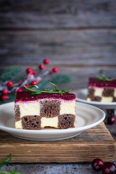 Zdjęcie - Sernik &bdquo;Szachownica&rdquo; - Przepisy kulinarne ze zdjęciami