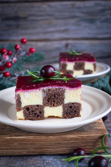 Zdjęcie - Sernik &bdquo;Szachownica&rdquo; - Przepisy kulinarne ze zdjęciami