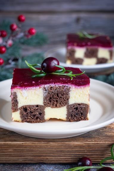 Zdjęcie - Sernik &bdquo;Szachownica&rdquo; - Przepisy kulinarne ze zdjęciami