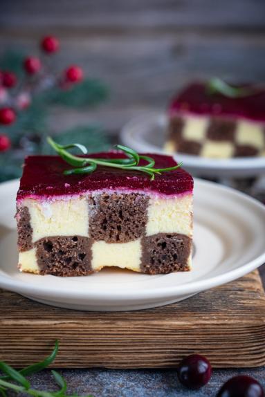 Zdjęcie - Sernik &bdquo;Szachownica&rdquo; - Przepisy kulinarne ze zdjęciami