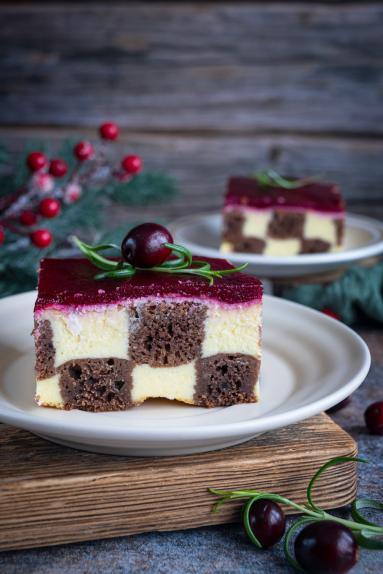 Zdjęcie - Sernik &bdquo;Szachownica&rdquo; - Przepisy kulinarne ze zdjęciami