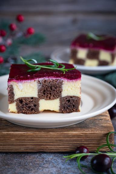 Zdjęcie - Sernik &bdquo;Szachownica&rdquo; - Przepisy kulinarne ze zdjęciami