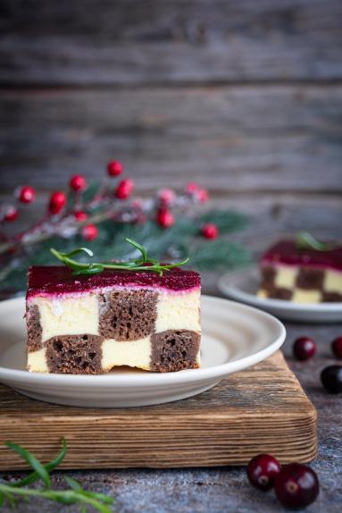 Zdjęcie - Sernik &bdquo;Szachownica&rdquo; - Przepisy kulinarne ze zdjęciami