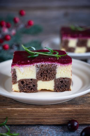 Zdjęcie - Sernik &bdquo;Szachownica&rdquo; - Przepisy kulinarne ze zdjęciami