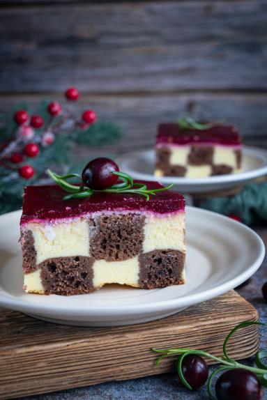 Zdjęcie - Sernik &bdquo;Szachownica&rdquo; - Przepisy kulinarne ze zdjęciami