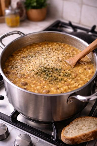 Zdjęcie - Zupa fasolowa po włosku / Minestra ai fagioli - Przepisy kulinarne ze zdjęciami