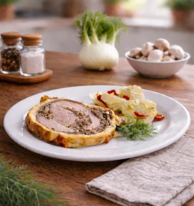 Zdjęcie: Pieczeń z indyka w cieście francuskim Zdjęcie - Pieczeń z indyka w cieście francuskim - Przepisy kulinarne ze zdjęciami