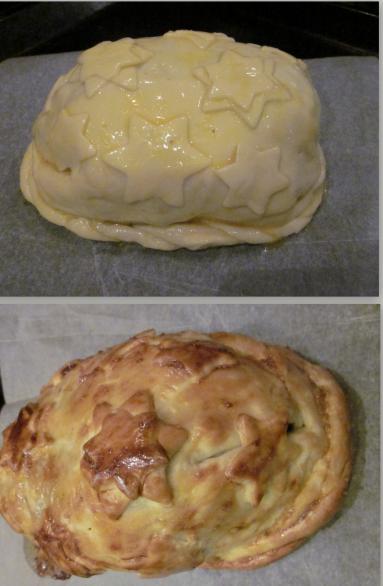 Zdjęcie - Pieczeń z indyka w cieście francuskim - Przepisy kulinarne ze zdjęciami