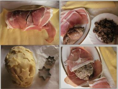 Zdjęcie - Pieczeń z indyka w cieście francuskim - Przepisy kulinarne ze zdjęciami