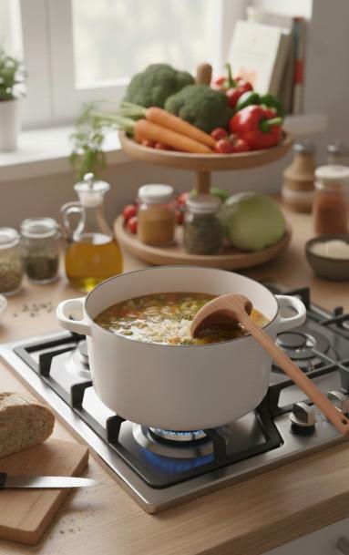 Zdjęcie - Minestrone  włoska zupa warzywna - Przepisy kulinarne ze zdjęciami