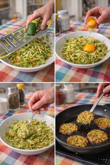 Zdjęcie - Placki cukiniowe z marchewką - Przepisy kulinarne ze zdjęciami