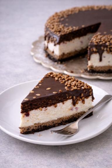 Zdjęcie - Sernik waniliowo-czekoladowy - Przepisy kulinarne ze zdjęciami