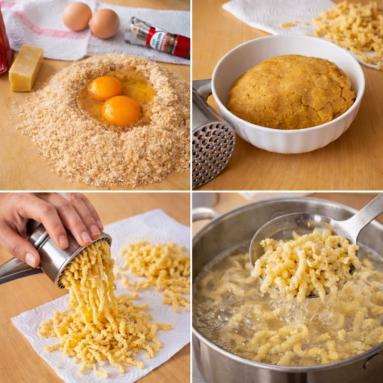 Zdjęcie: Passatelli in brodo /serowe kluseczki w rosole Zdjęcie - Passatelli in brodo /serowe kluseczki w rosole - Przepisy kulinarne ze zdjęciami