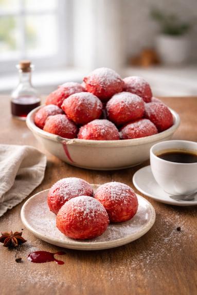 Zdjęcie - Castagnole z likierem Alchermes - Przepisy kulinarne ze zdjęciami