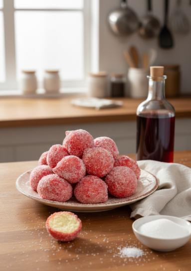 Zdjęcie: Castagnole z likierem Alchermes Zdjęcie - Castagnole z likierem Alchermes - Przepisy kulinarne ze zdjęciami