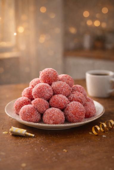 Zdjęcie: Castagnole z likierem Alchermes Zdjęcie - Castagnole z likierem Alchermes - Przepisy kulinarne ze zdjęciami