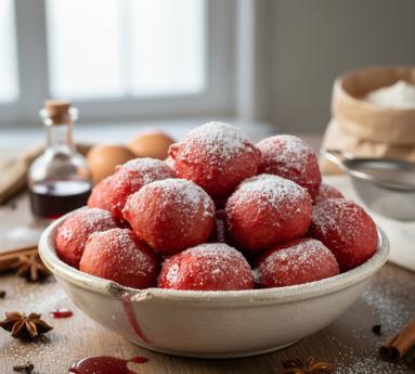 Zdjęcie - Castagnole z likierem Alchermes - Przepisy kulinarne ze zdjęciami